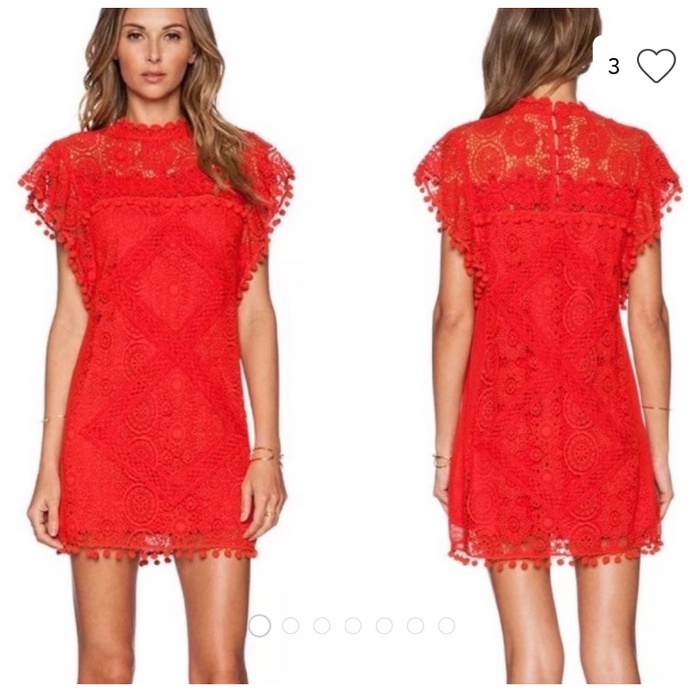 Tularosa Red crotchet Dress
